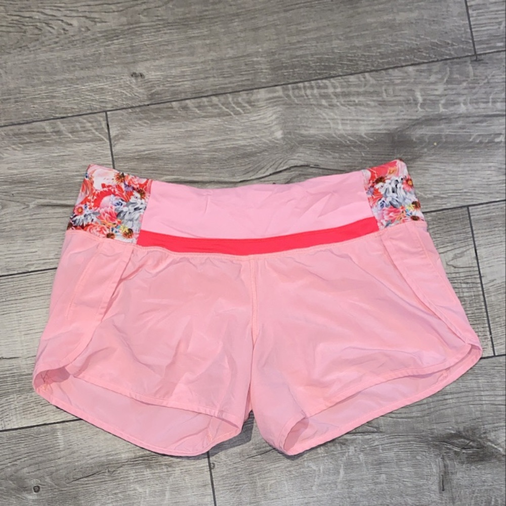 Lululemon floral band shorts